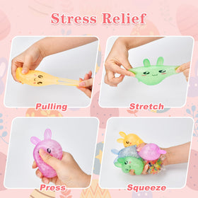Likeny Easter bunny stress ball green promotes relaxation through repetitive squeezing
