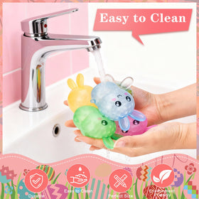 Likeny Easter bunny stress ball orange provides tactile fun and concentration