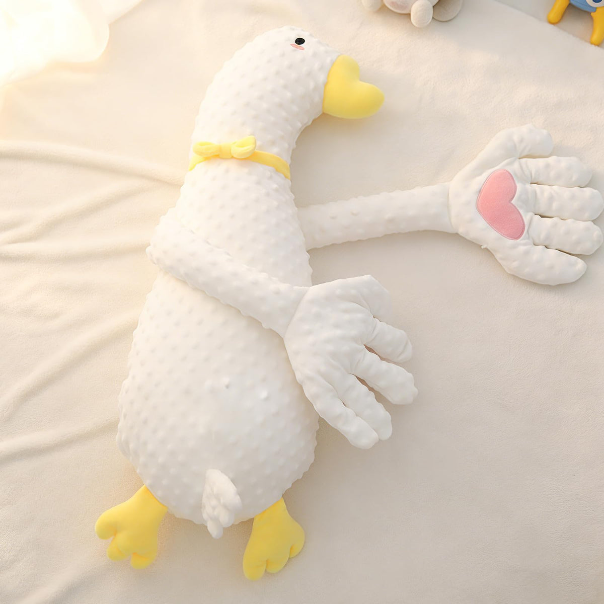 LiKiLiKi Goose plush dotted texture adds tactile interest.