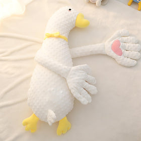 LiKiLiKi Goose plush dotted texture adds tactile interest.
