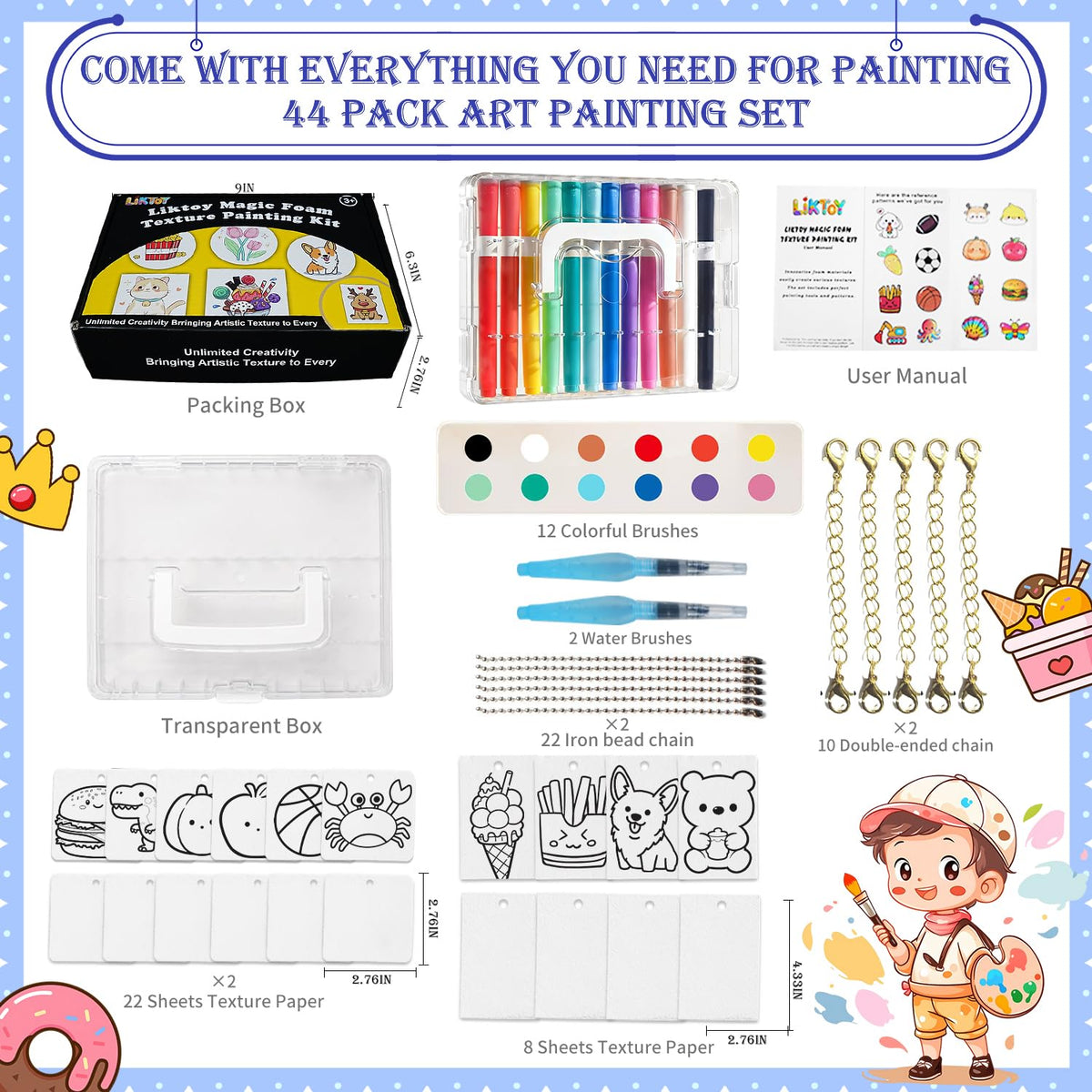 Liktoy all-in-one art craft kit with markers keeps kids creatively engaged.