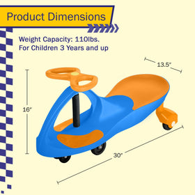 Lil' Rider low-base design enhances stability during steering.