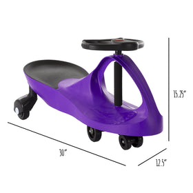 Lil’ Rider Wiggle Car front view highlights compact design for easy storage