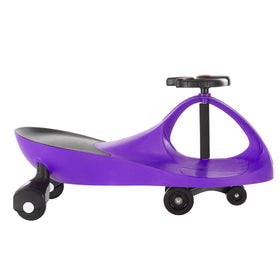 Lil’ Rider Wiggle Car outdoor play scene demonstrates active, imaginative movement