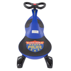 Lil' Rider Wiggle Car in police blue, child driving during play
