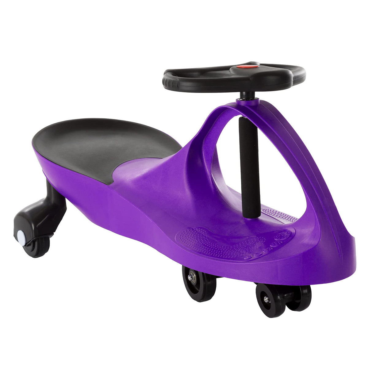 Lil’ Rider Wiggle Car side view in purple for versatile indoor outdoor play