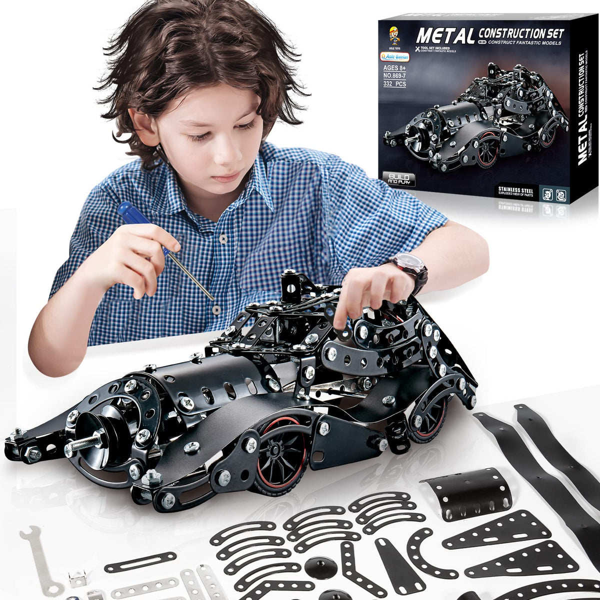 LILCRUIBAO Batmobile model car kit assembly diagrams support step-by-step learning