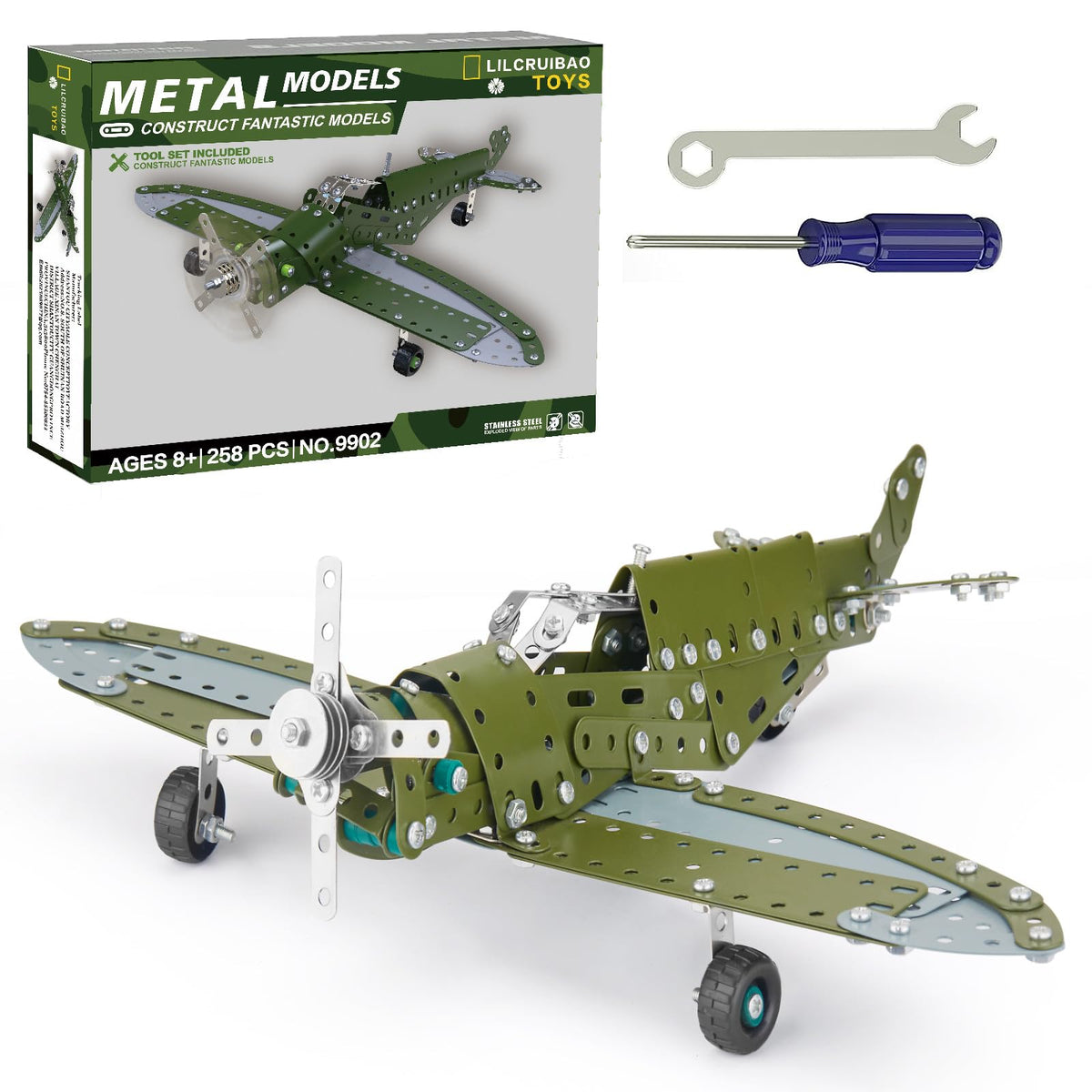 LILCRUIBAO STEM Airplane Model Kit helps kids develop fine motor skills during hands-on building.