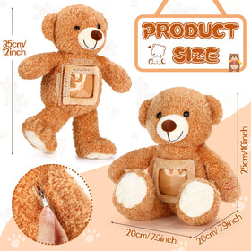 Liliful 12-inch remembrance bear; soft plush for hugs and solace.