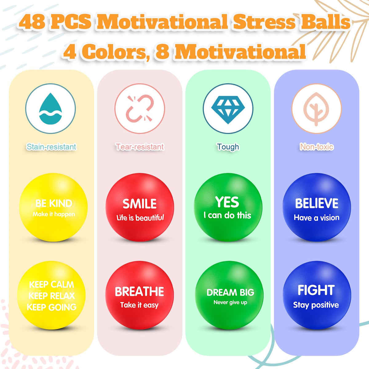 Liliful 2.2-inch stress ball held in hand for portable calm on the go.
