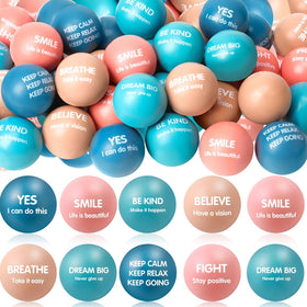 Liliful 48-piece motivational stress balls in four colors for shared stress relief