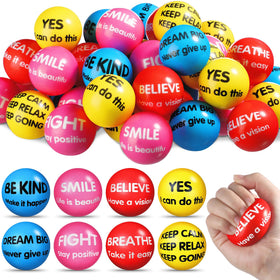 Liliful 48-piece motivational stress balls set for bulk sharing and rewards.