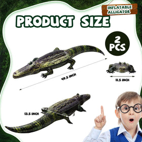 Liliful inflatable alligator decoy for backyard decor and photo ops
