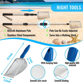 Liliful blue sand scoop for quick sand collection at the shore.