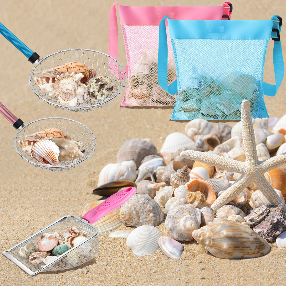 Liliful complete beach shelling kit for family seaside adventures.