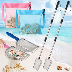 Liliful beach shelling kit: extended shark tooth sifter for easier treasure hunting.