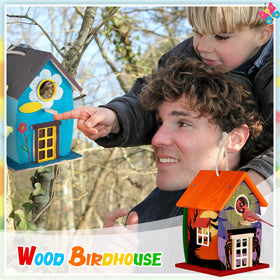 Liliful bird house kit complete packaging for family craft