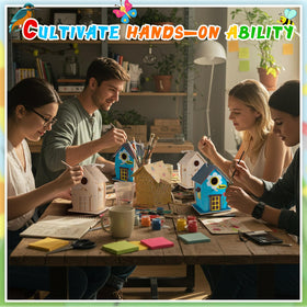 Liliful bird house kit nameplate and perch add personalization and charm.