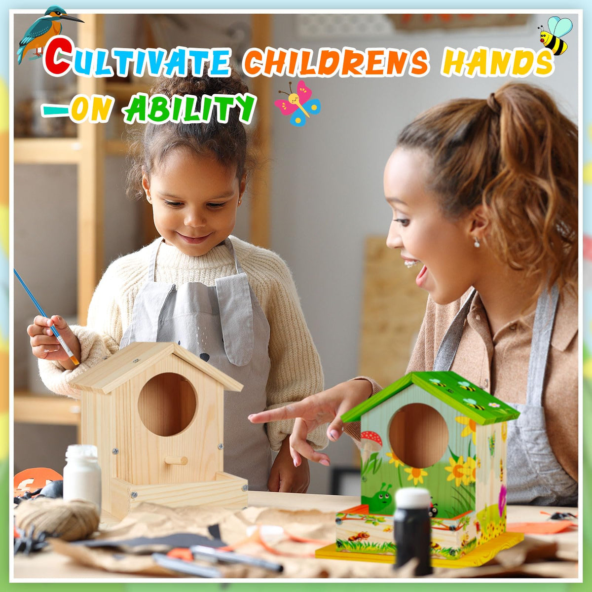 Liliful Birdhouse Kit paint set inspires creativity through vibrant finishes