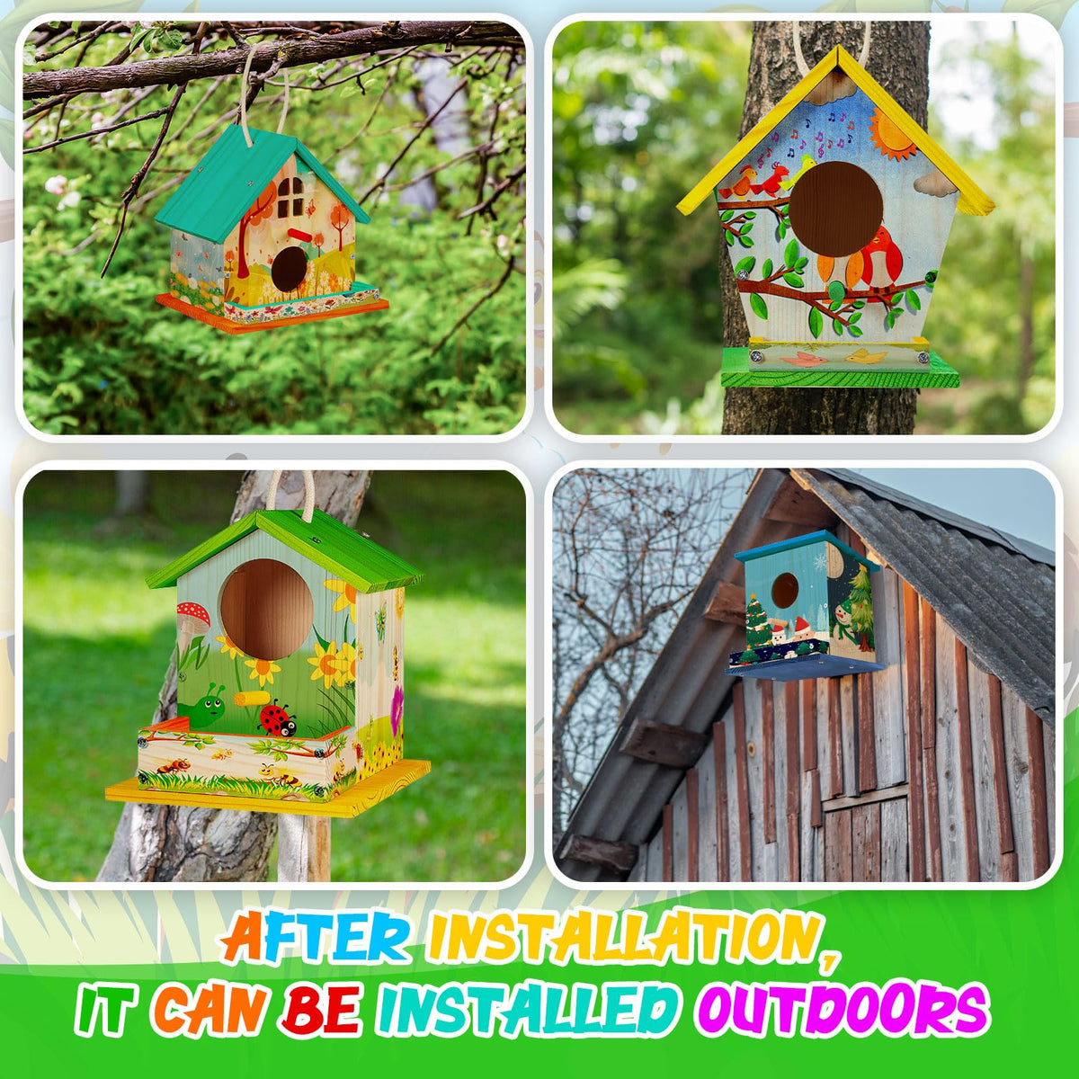 Liliful birdhouse kit prepped surfaces ready for painting
