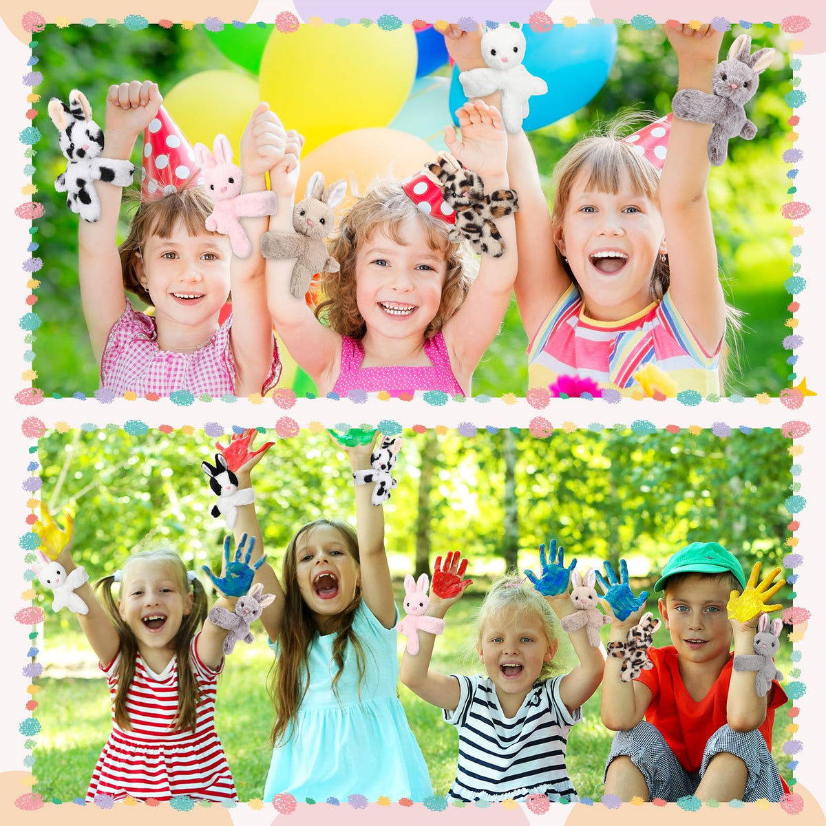 Liliful Bunny Slap Bracelet Design 6—kid-safe plush for everyday fun