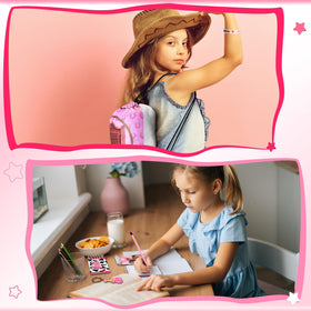 Liliful pink cowgirl badge, a colorful participation reward