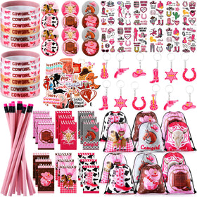 Liliful pink cowgirl drawstring backpack as a vibrant party keepsake