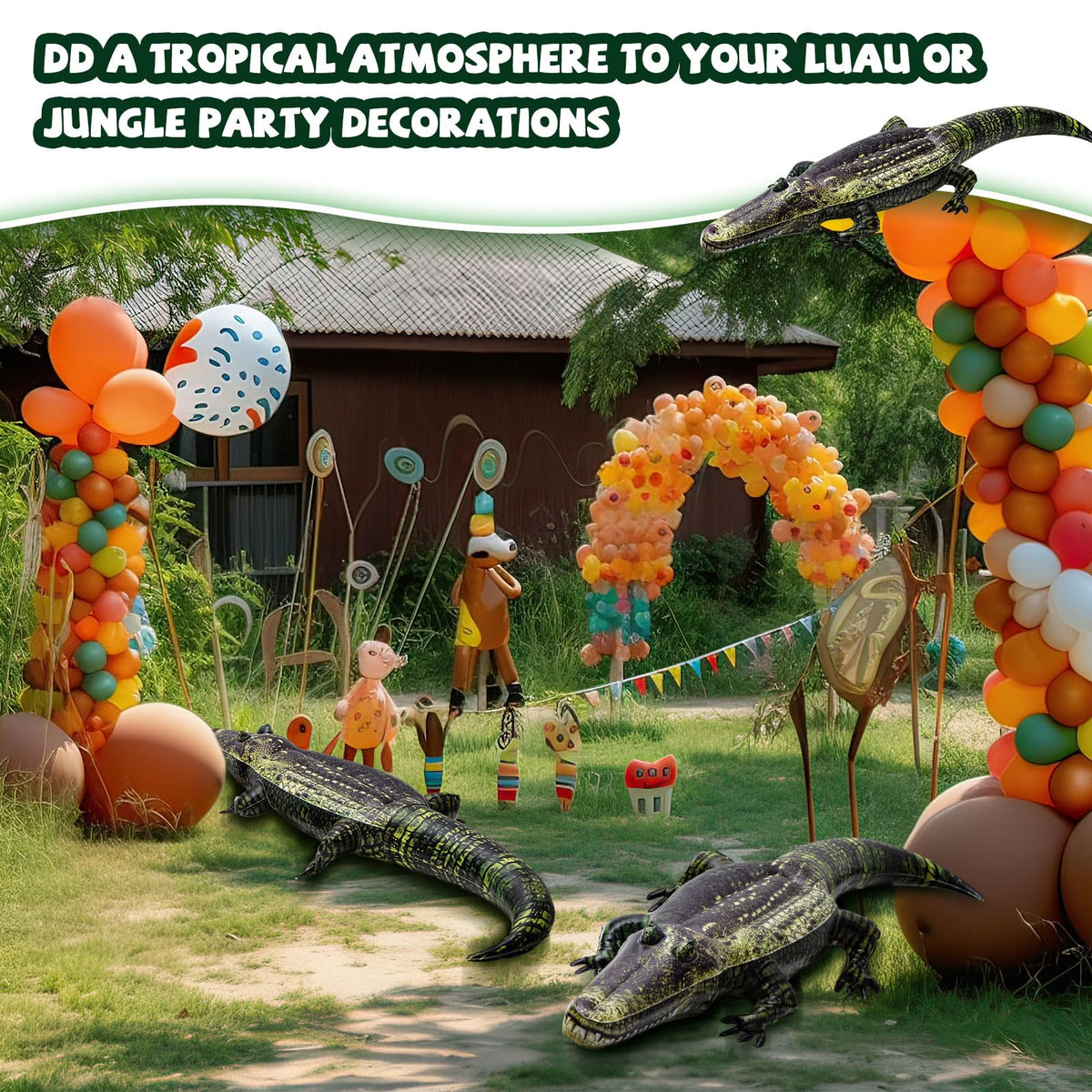 Liliful gift-ready inflatable alligator perfect for alligator lovers