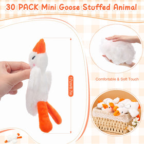 Liliful goose mini white pendant closeup shows soft plush texture and charm