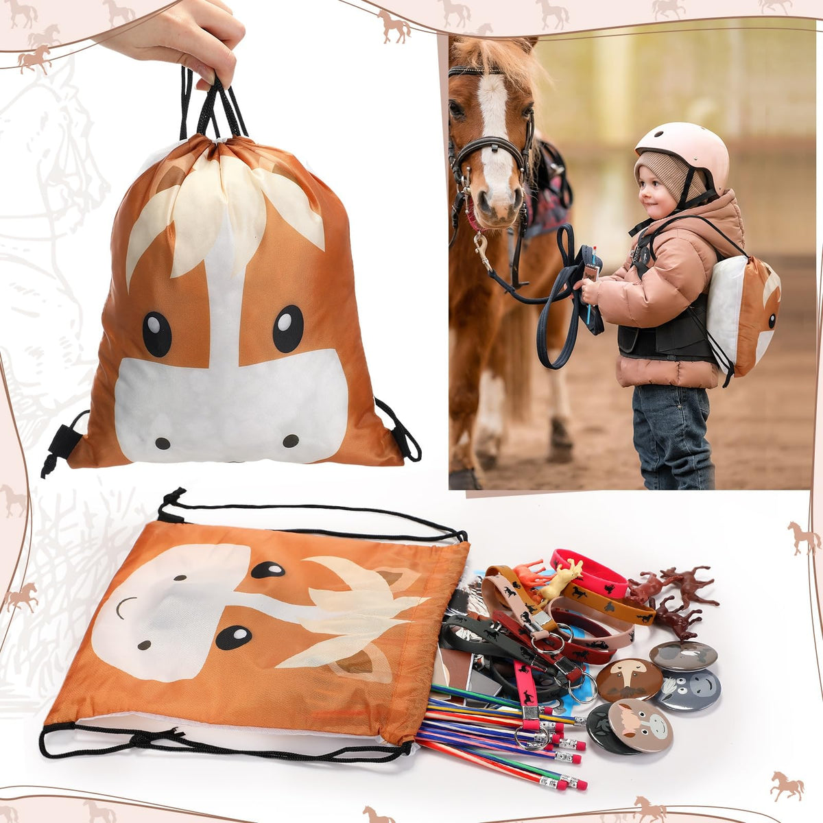 Liliful horse badges perfect for recognition and party decorating