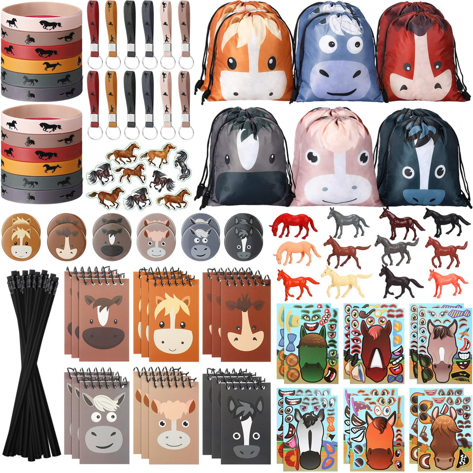 Liliful horse drawstring bags for party favors and gifts