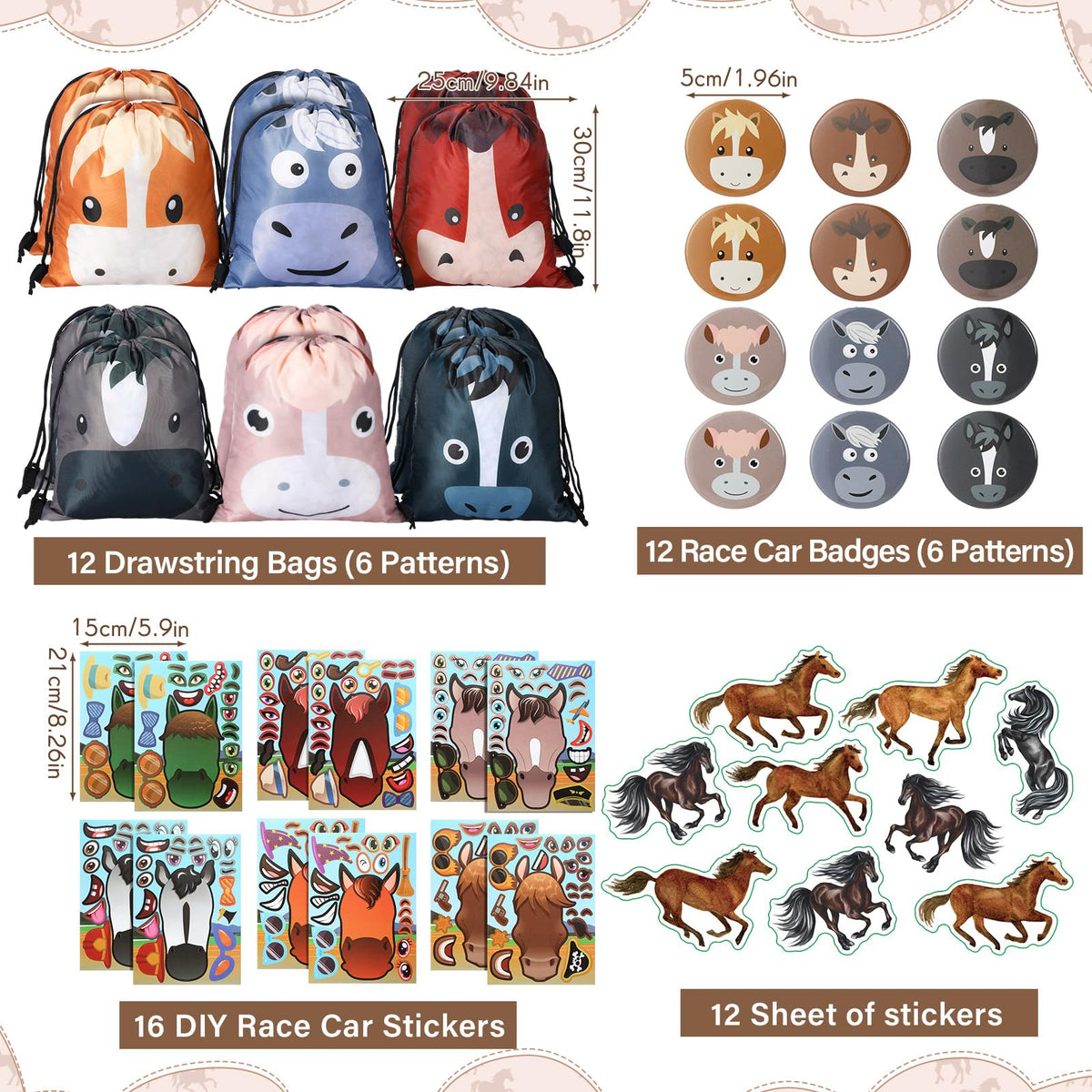 Liliful horse silicone bracelets add color and charm to party favors