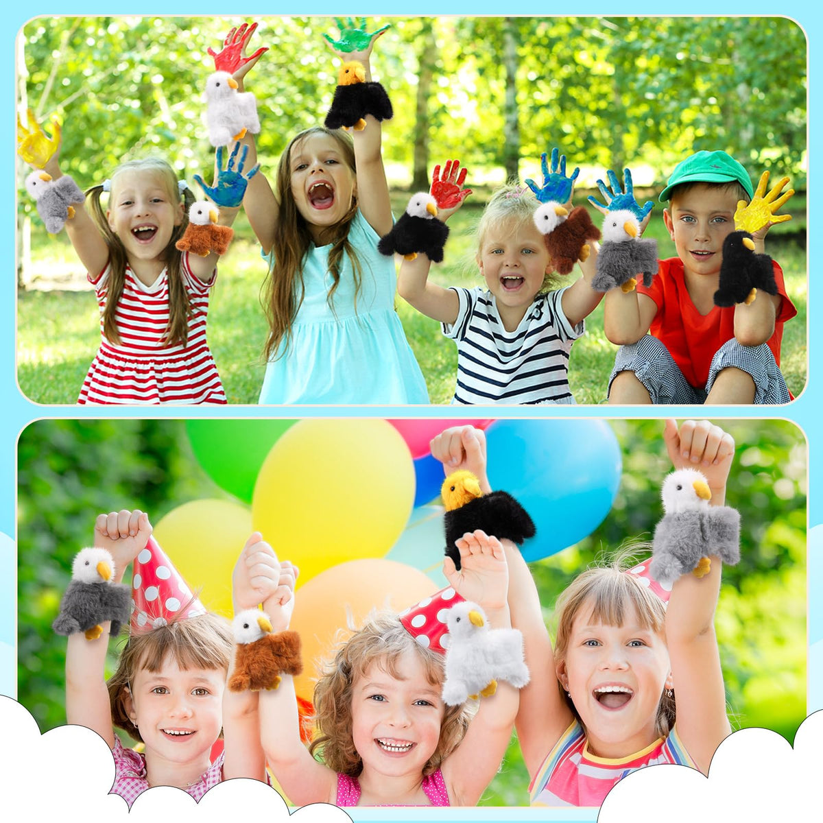 Liliful plush eagle wristband, comfortable everyday wear for children