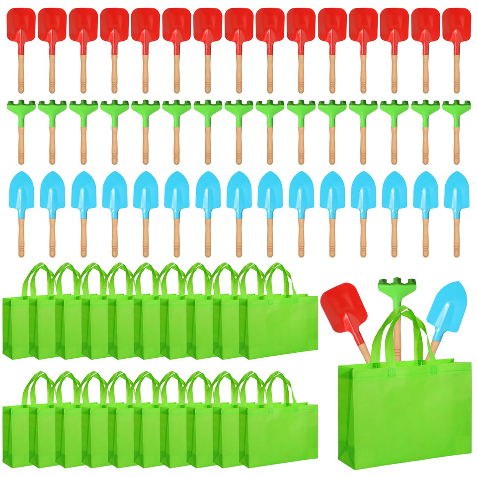 Liliful kids gardening shovel with wooden handle for safe outdoor play and planting.