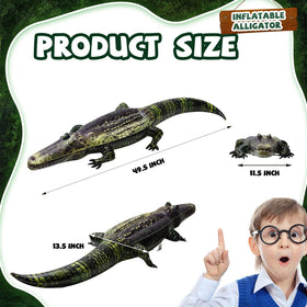 Liliful lifelike alligator decor inflatable for tropical-themed spaces