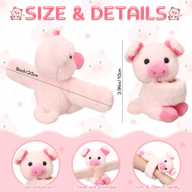 Liliful plush pig slap bracelet worn comfortably by kids