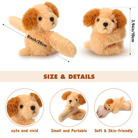 Liliful plush dog bracelets with assorted breeds, ideal as easy party favors.