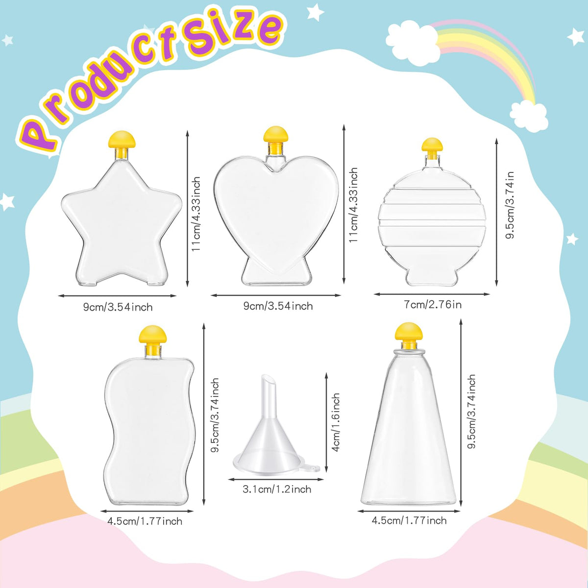 Liliful wavy shape sand art bottle for easy, mess-free crafting
