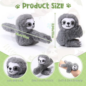 Liliful sloth slap bracelet in multi colors, ideal party favors for children.