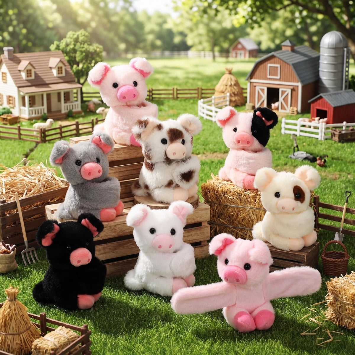 Liliful soft plush pig material adds cozy wear for parties