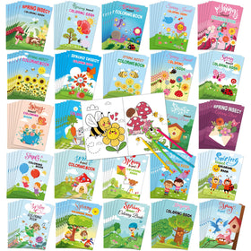 Liliful Spring coloring books cover spread showcases vibrant patterns for quick stress-relief coloring sessions.
