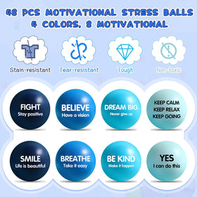 Liliful 2.2-inch blue stress ball for palm-size, portable relief