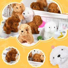 Liliful Valentine-themed plush dogs; great for school celebrations and gifts.