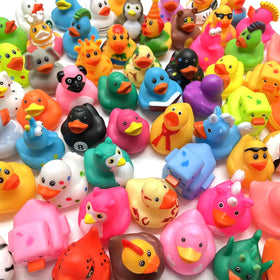 Liliiflora 60-pack rubber ducks for bulk party favors and classroom prizes.