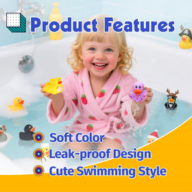 Liliiflora bath toy ducks non-toxic safety for toddlers during bath time.