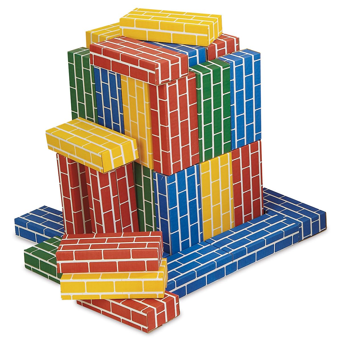 Lillian Vernon cardboard blocks provide sturdy, lightweight pieces ideal for indoor play