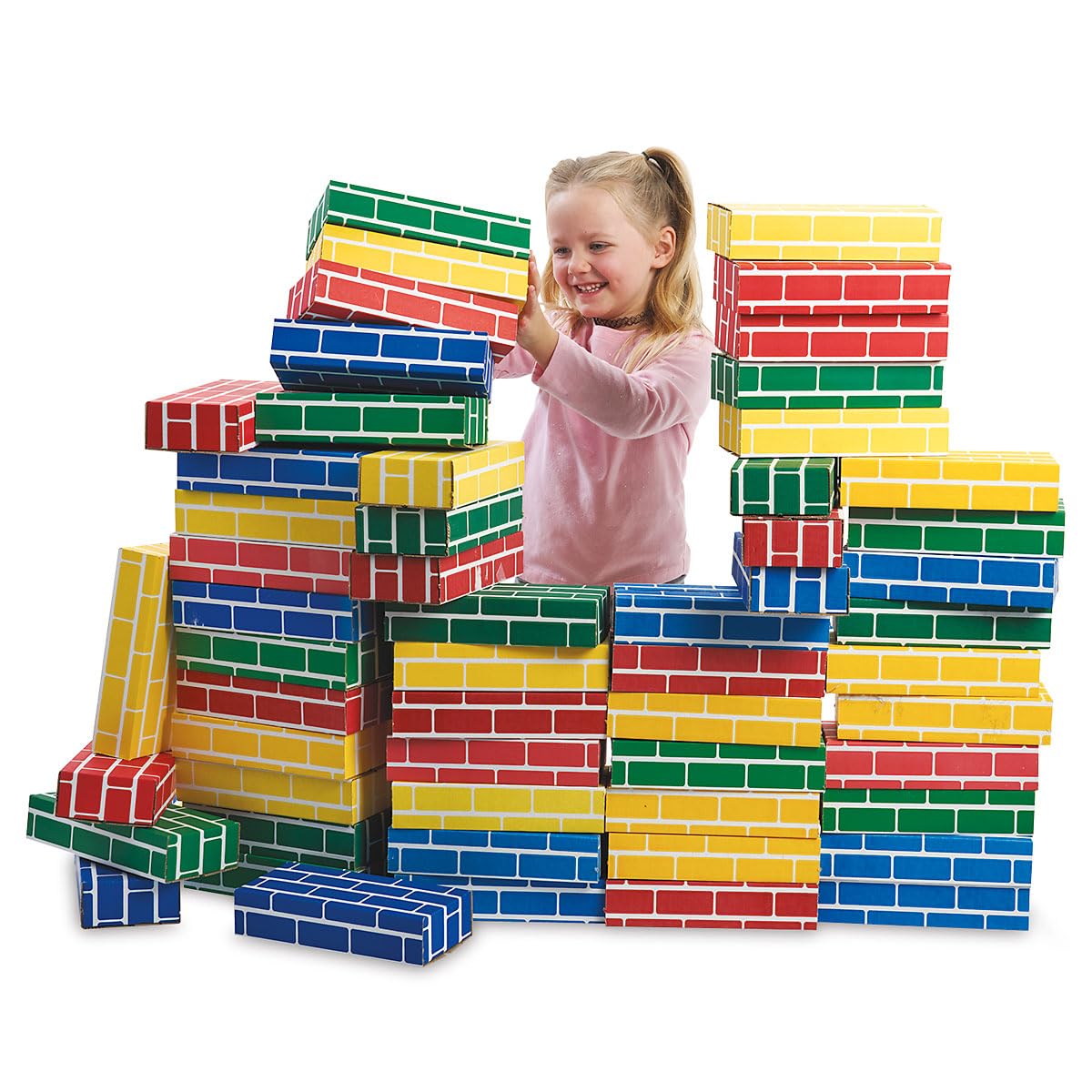Lillian Vernon Primary Building Bricks in bright colors for imaginative fort-building fun