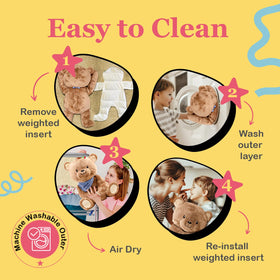 Lilly's Love Benji Bear removable insert for easy machine washing