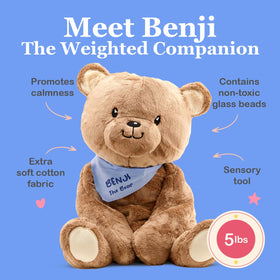 Lilly's Love Benji Bear weight detail showing inner weight for grounding