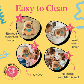 Lilly's Love Clyde capybara plush makes a thoughtful gift for stress relief.